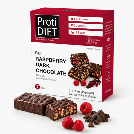 ProtiDIET Raspberry Dark Chocolate Protein  Bars (7ct)
