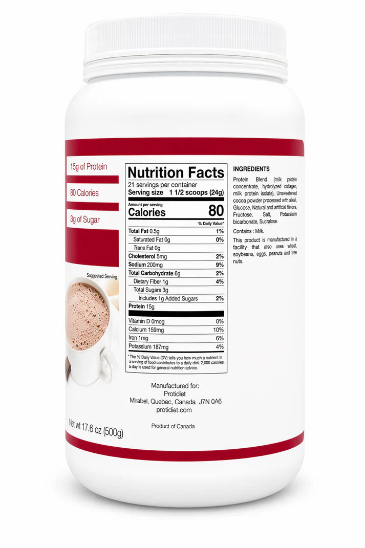 ProtiDIET Hot Cocoa Mix Jar (21 serv)