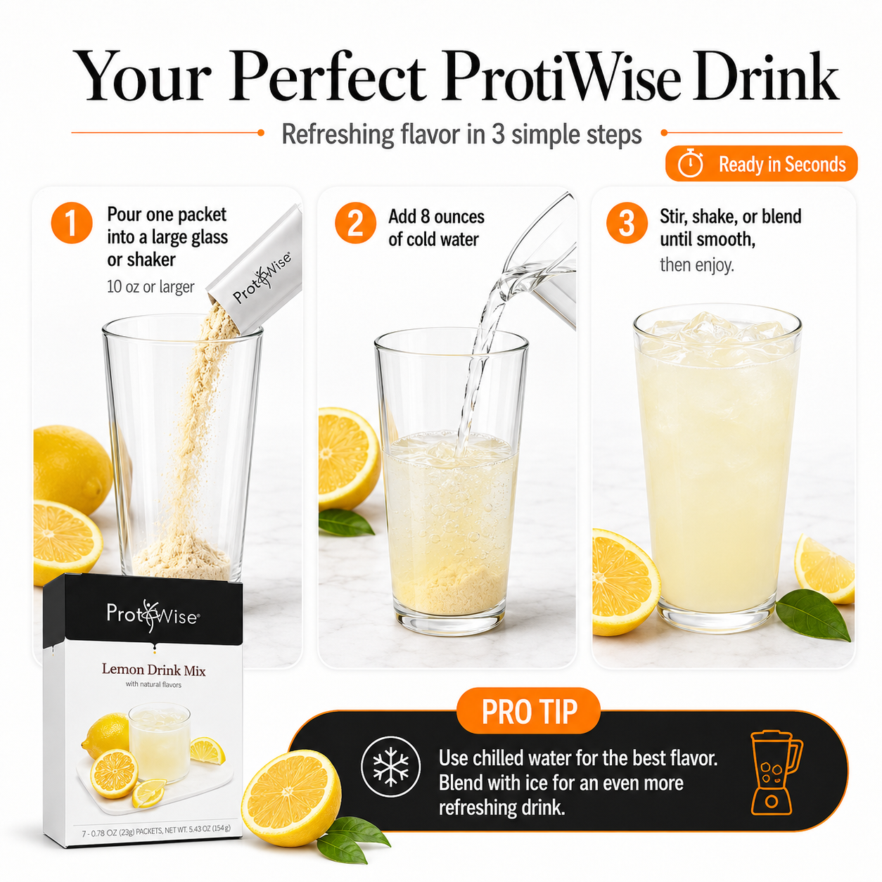 ProtiWise Lemon Fruit Protein Drink (7ct)