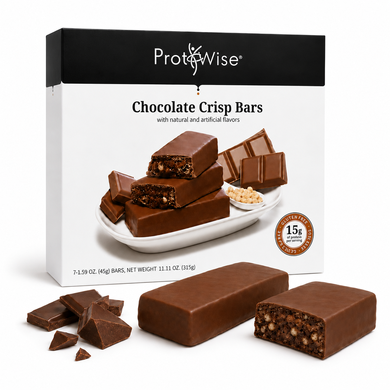 ProtiWise Chocolate Crisp Protein Bars (7ct)