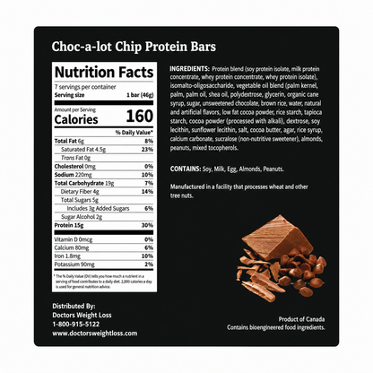 ProtiWise Choc-A-Lot Chip Protein Bars (7ct)
