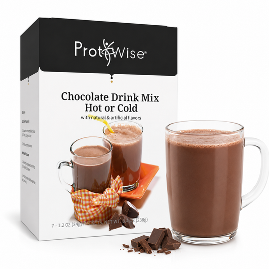 ProtiWise High-Protein 18g Chocolate Drink Mix | Hot or Cold (7ct)