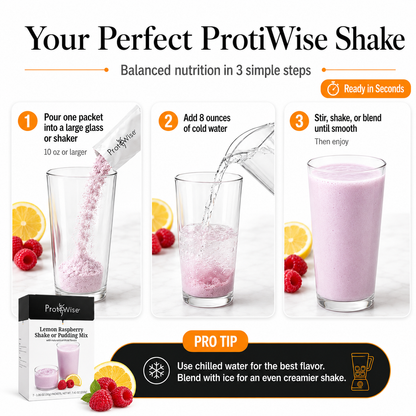 ProtiWise High-Protein Lemon Raspberry Shake or Pudding (7ct)