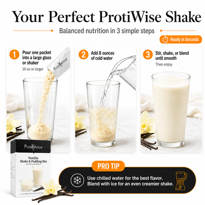 ProtiWise High-Protein Vanilla Shake or Pudding (7ct)