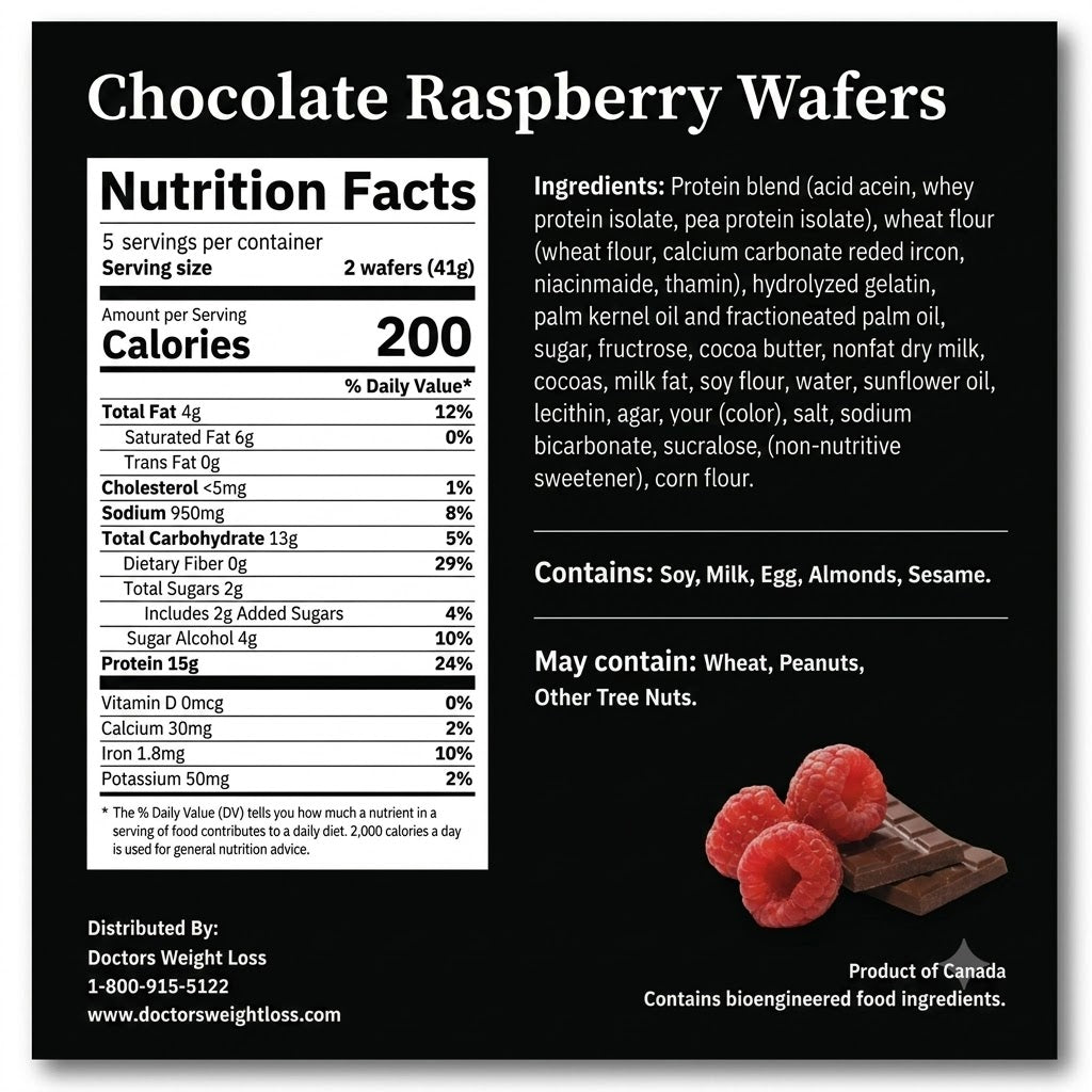 ProtiWise Chocolate Raspberry Protein Wafers (5ct)