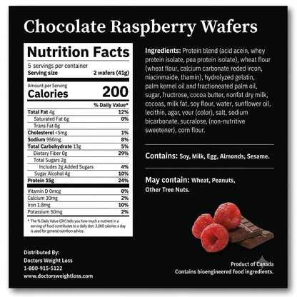 ProtiWise Chocolate Raspberry Protein Wafers (5ct)