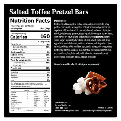 ProtiWise Salted Toffee Pretzel Protein Bars (7ct)