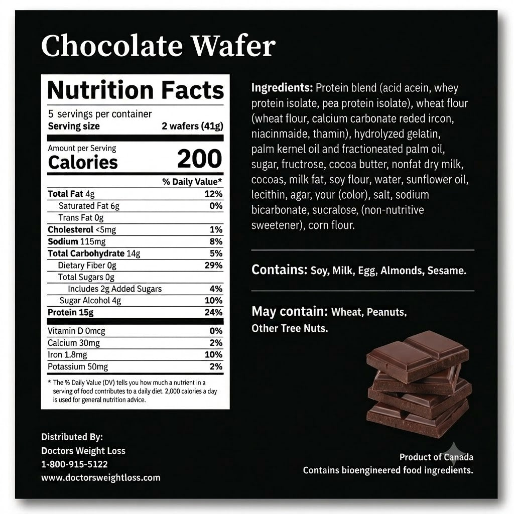 ProtiWise Chocolate Protein Wafers (5ct)