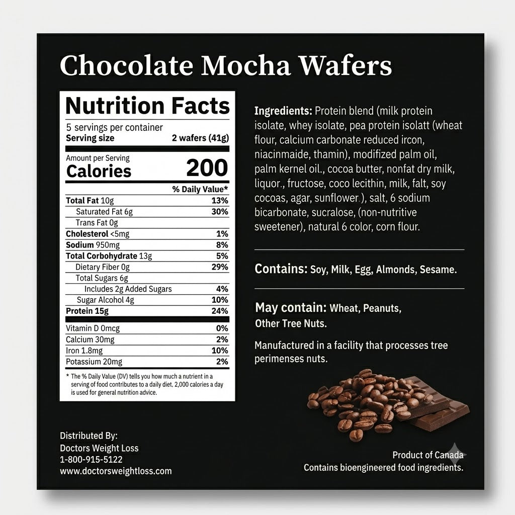 ProtiWise Mocha Protein Wafers (5ct)