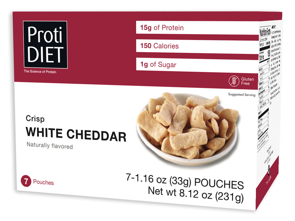 ProtiDiet - White Cheddar Crisps (7/Box) - Doctors Weight Loss