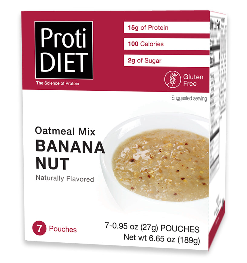 ProtiDiet - Banana Nut Oatmeal (7/Box) - Doctors Weight Loss