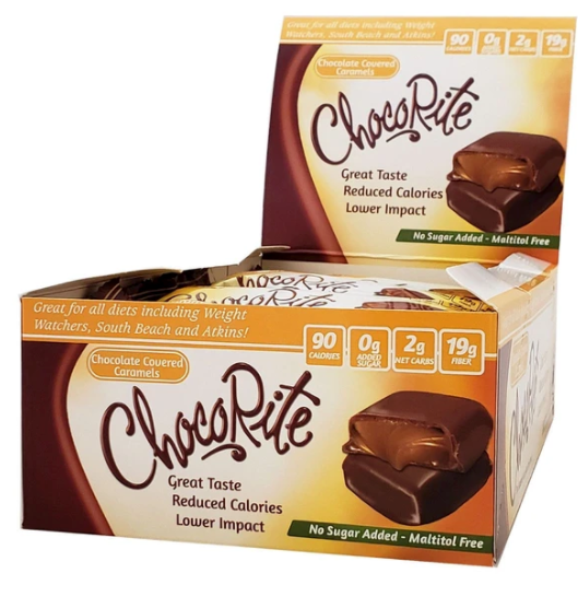 Chocolate Covered Caramels (1 bar) - ChocoRite - Doctors Weight Loss