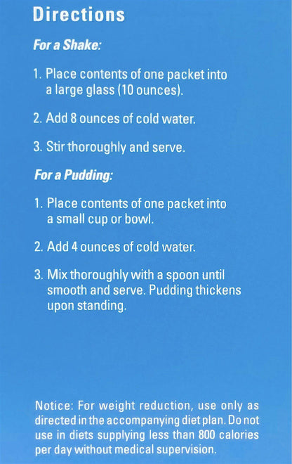 Chocolate Mint Cream Aspartame Free Pudding and Shake Mix Directions - BestMed - Doctors Weight Loss