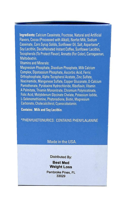 Mocha Meal Replacement Shake or Pudding Mix Ingredients - BestMed - Doctors Weight Loss