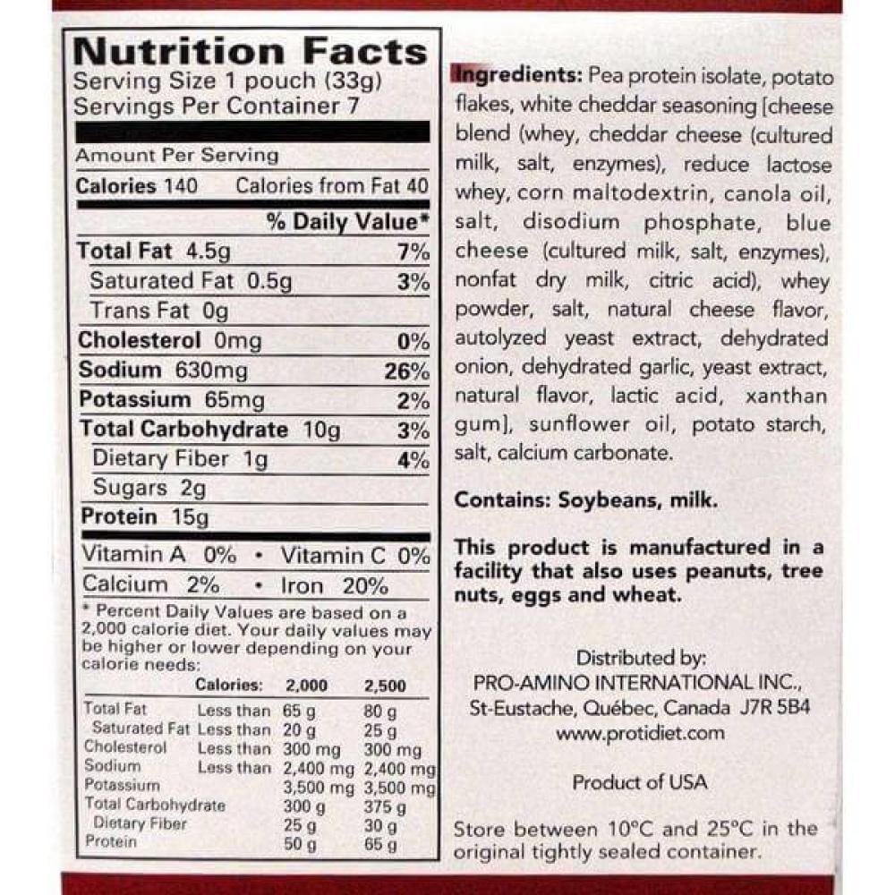 ProtiDiet - White Cheddar Crisps (7/Box) - Doctors Weight Loss